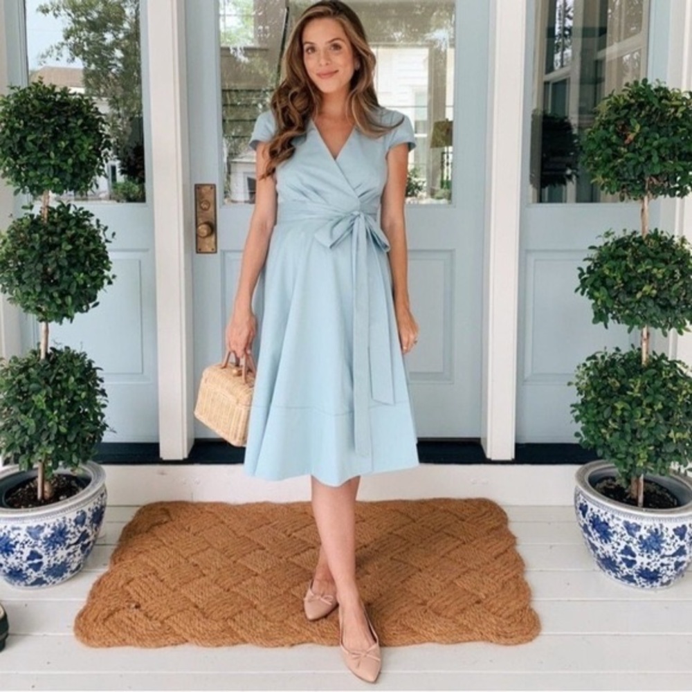 Gal Meets Glam light blue “Addison” dress